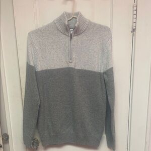 Gray Half-Zip Men's Sweater